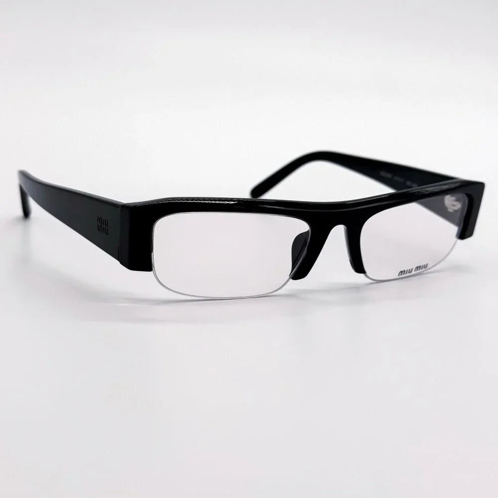 NEW MIU MIU EYEGLASSES MUB07S 16K08N BLACK WOMEN MU B07S SMU B07